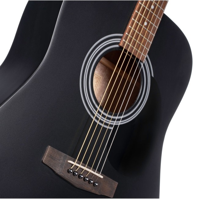 Akustiskās ģitāras komplekts Cort AD810 BKS-SET