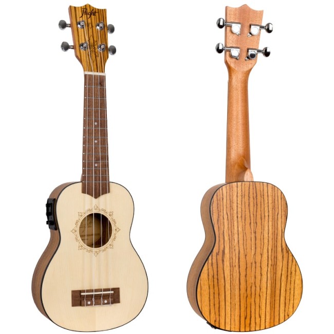 Soprāna elektro-akustiskā ukulele Flight DUS-320EQ-SP-ZEB