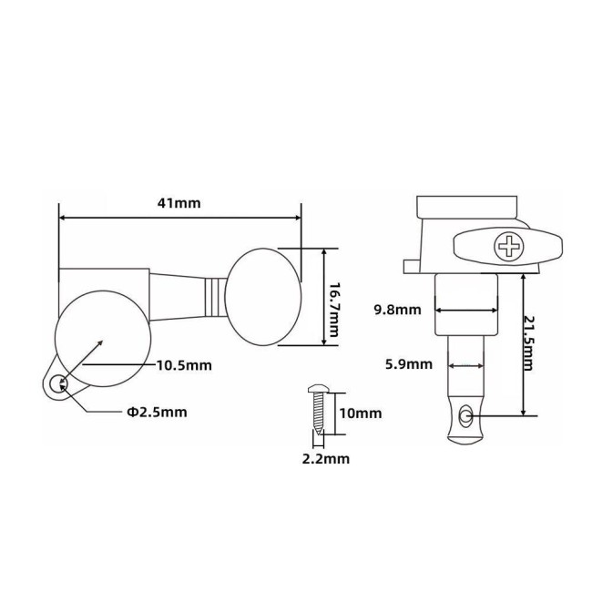 Ģitāras stīgu spriegotāji GM-02-6R-B
