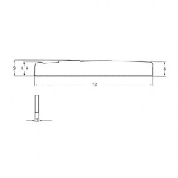 Akustiskās ģitāras apakšējais slieksnītis MG-01-BK