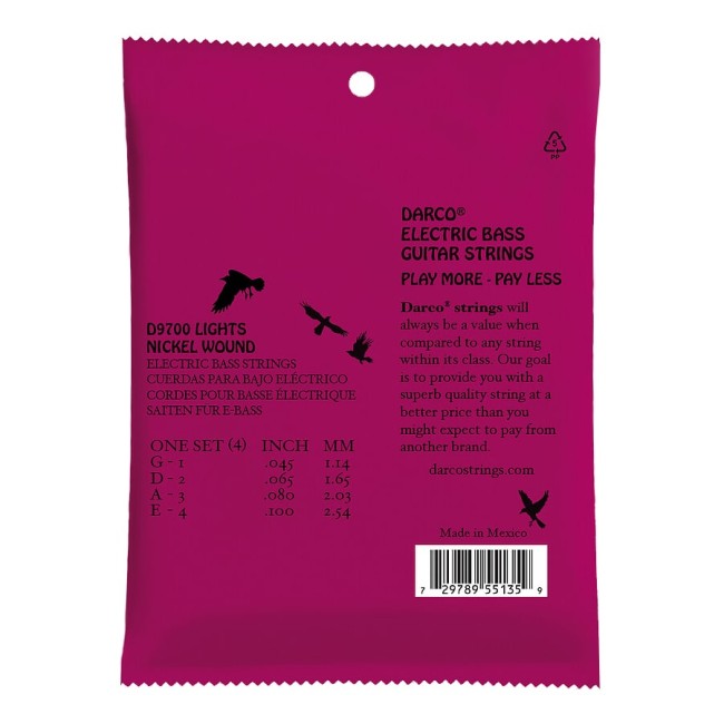Basģitāras stīgas Darco D9700L (45-100)