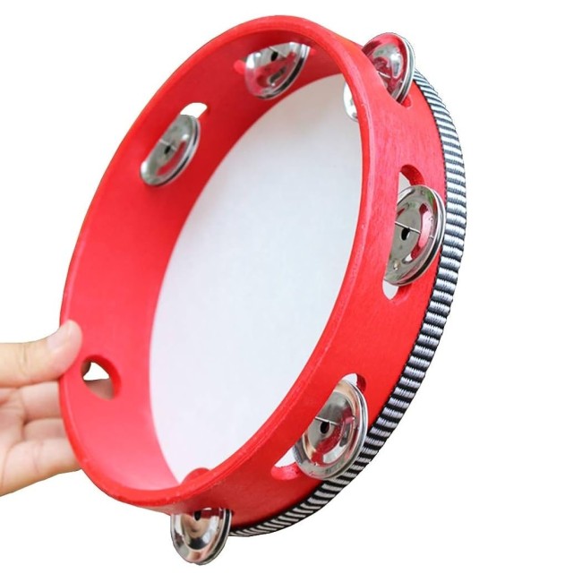 Tamburīns ar plēvi TH8-6-Red