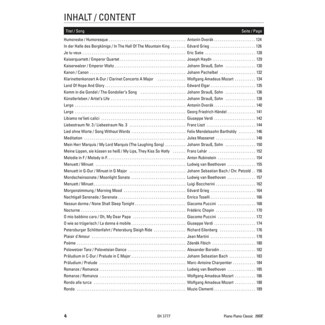 Piano Piano Classic Easy (Klavieres)