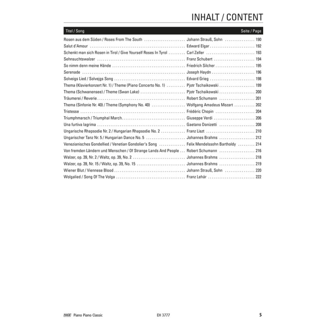 Piano Piano Classic Easy (Klavieres)