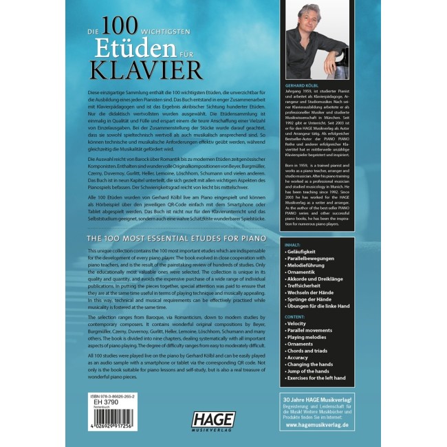The 100 most essential etudes for piano (Klavieres)