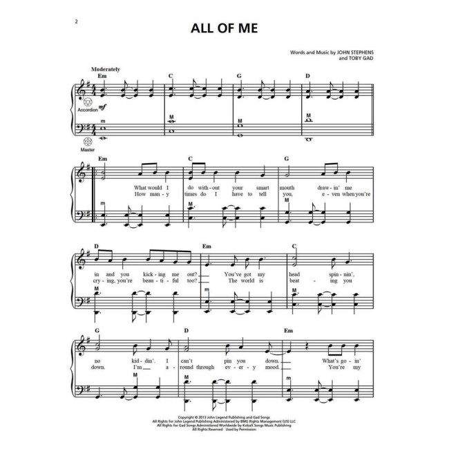 Beautiful Songs for Accordion (Akordeons)