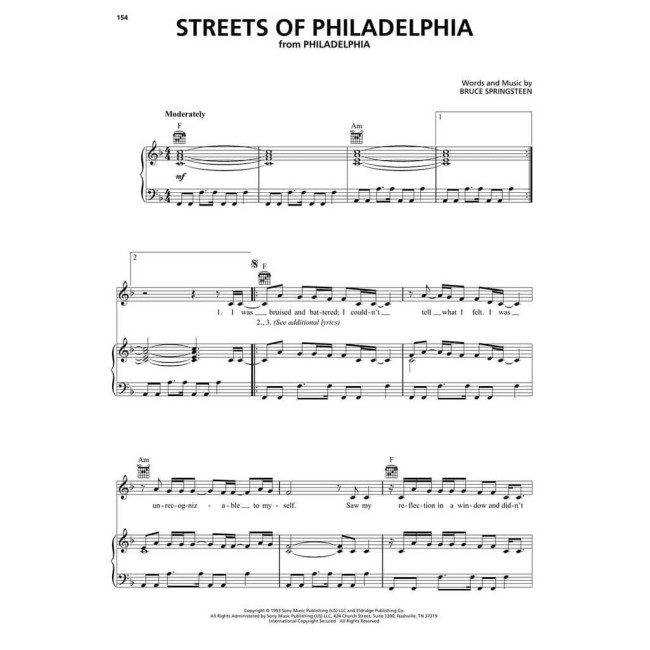 Bruce Springsteen: Music Collection (Klavieres, Ģitāra, Vokāls)