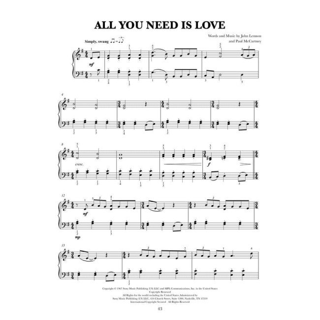 The Beatles: Graded Pieces for Piano - Grades 1-5 (Klavieres)