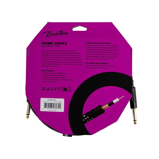 Instrumentu kabelis Boston GCRB-30 (3m)