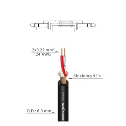 Stereo kabelis SMJJ200-L1 (1m)