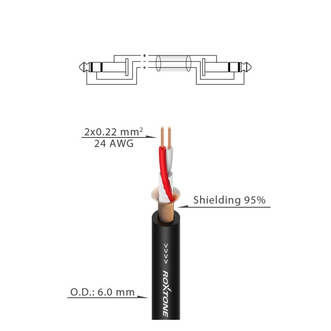 Stereo kabelis SMJJ200-L1 (1m)