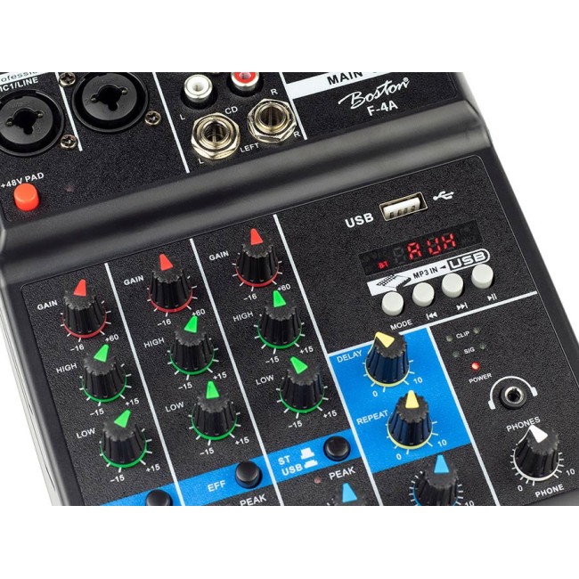 Mikserpults USB Boston F-4A