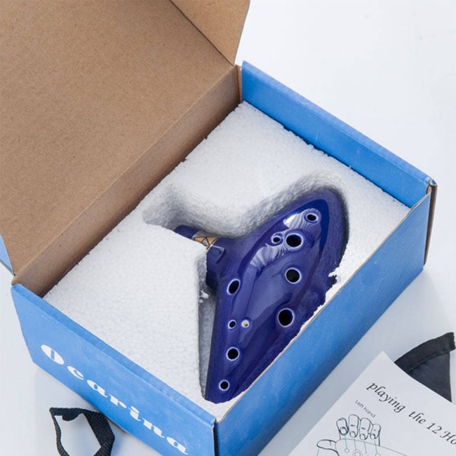 Okarina keramikas svilpe 12SED-AC-Blue